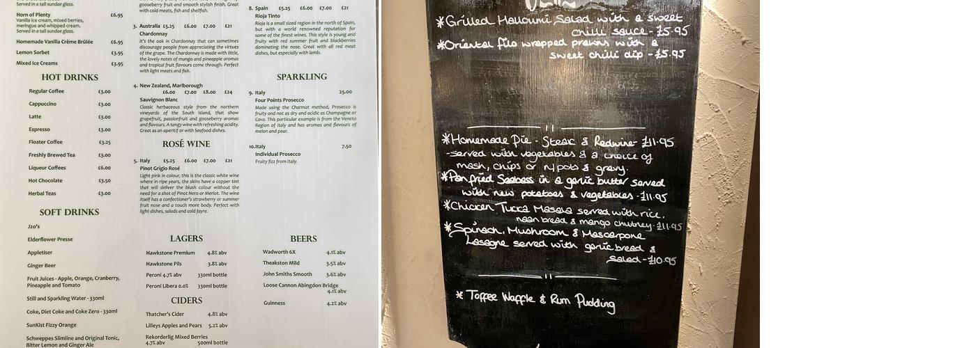 The Four Points Menu