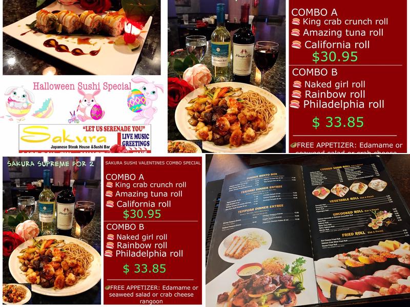Sakura Japanese Steakhouse Menu