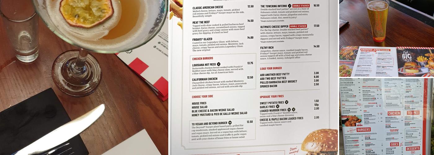 TGI Fridays - Croydon Menu
