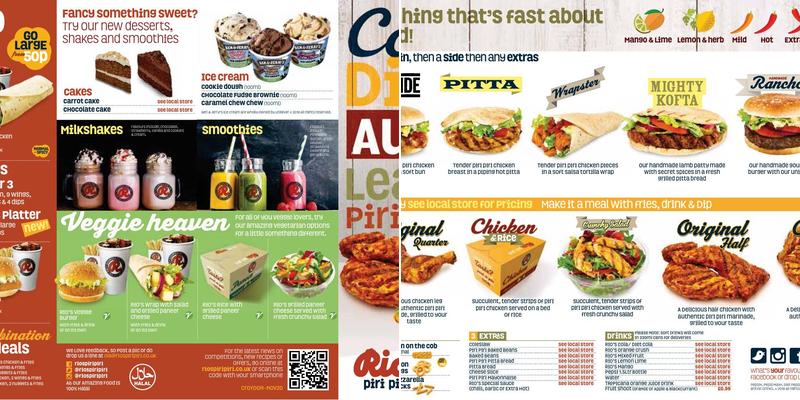 Rio’s Piri Piri Menu