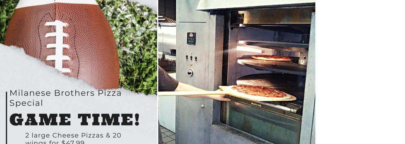 Milanese Brothers Pizza Menu