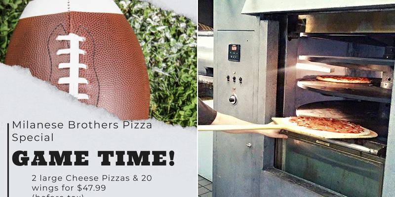 Milanese Brothers Pizza Menu