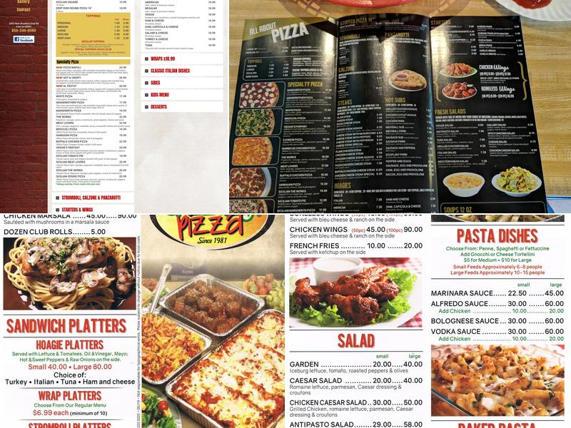 Gallery Pizza Menu