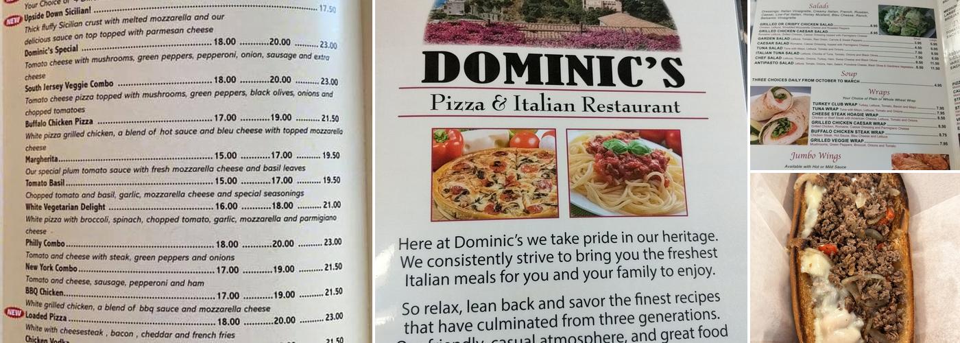 Dominic's Pizza Menu