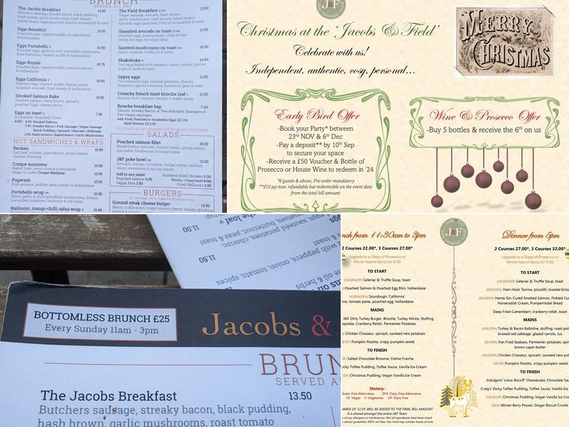 Jacobs & Field Menu