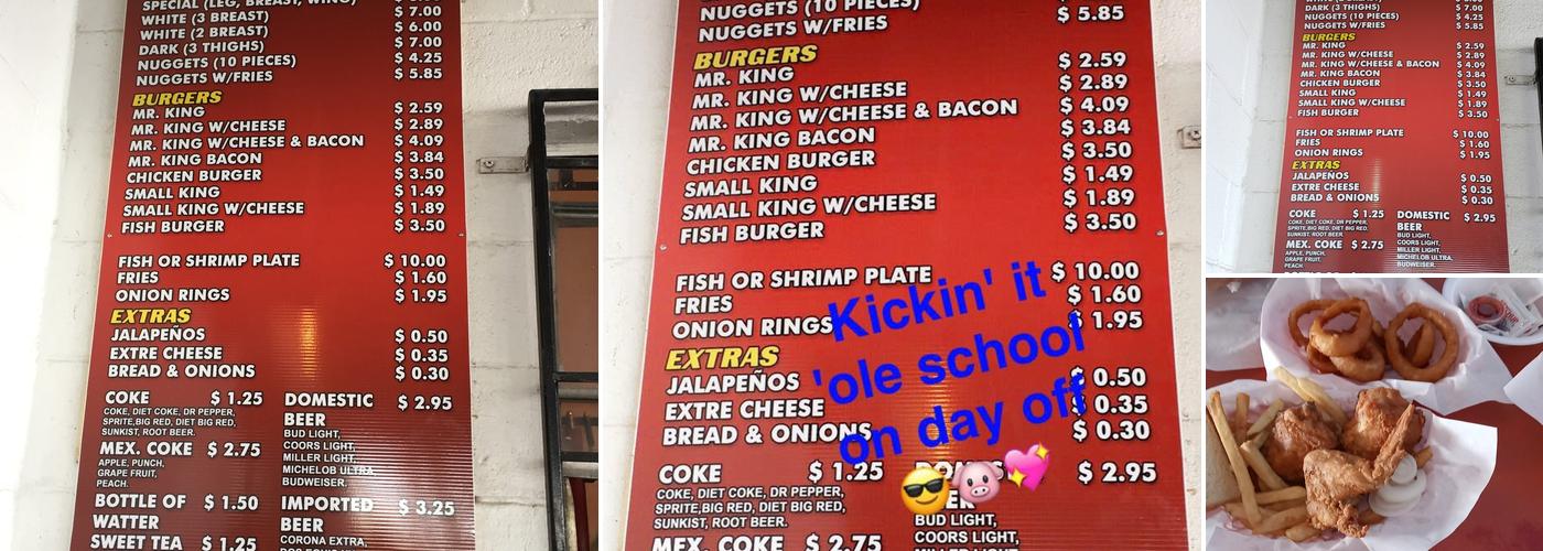 Hamburger King Menu