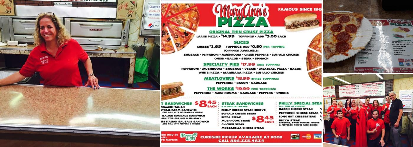 MaryAnn's Pizza Menu