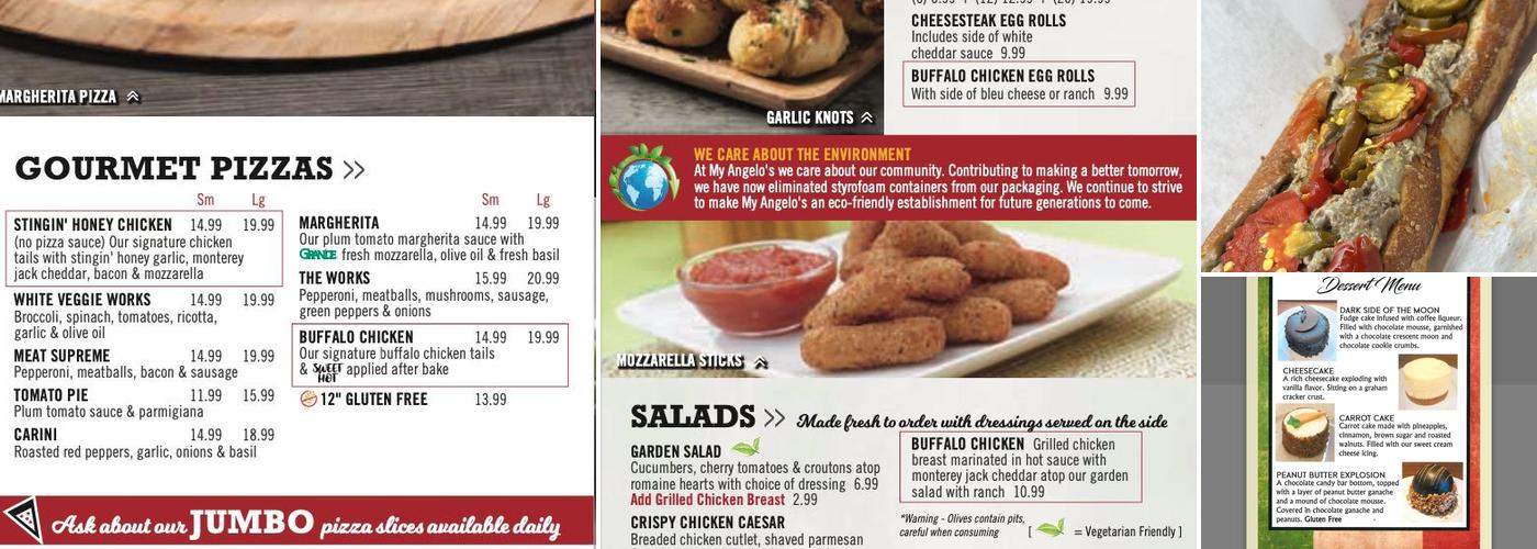 Angelo's Pizza Menu
