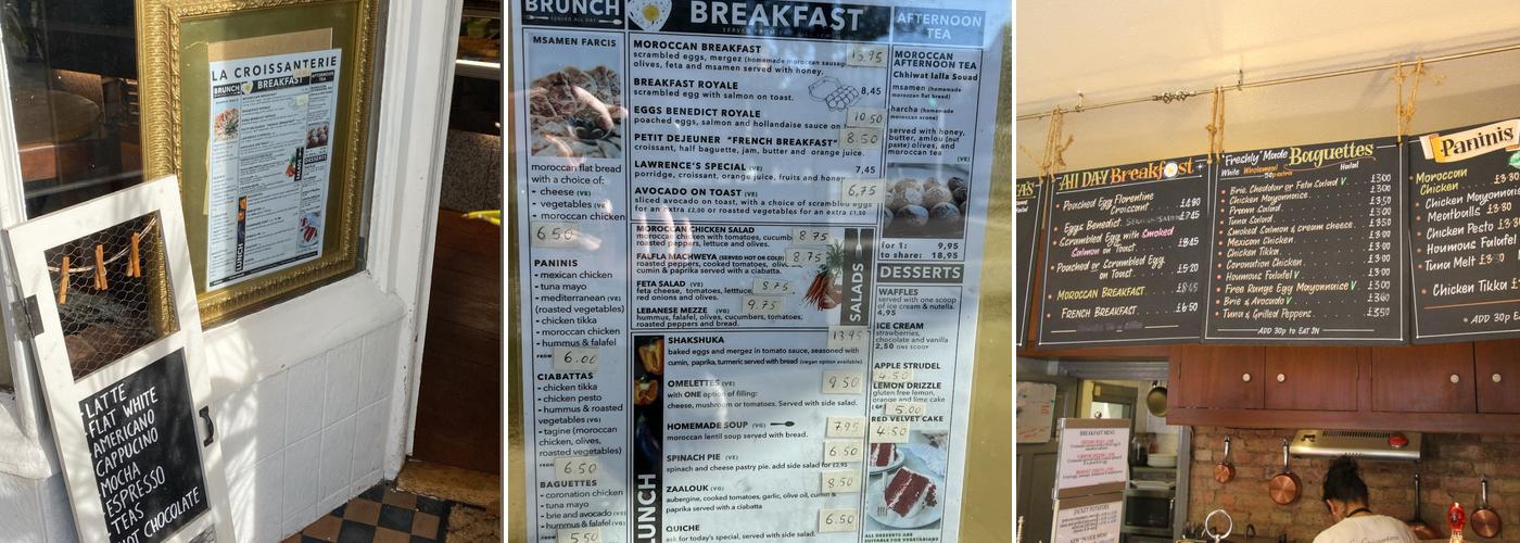 La Croissanterie Cafe Menu