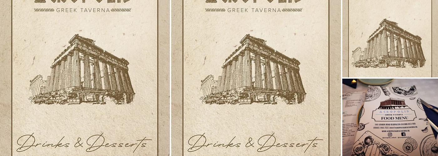 Acropolis Greek Taverna Menu
