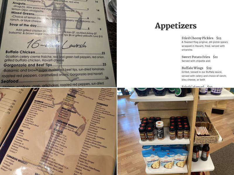 The Toasted Frog Menu