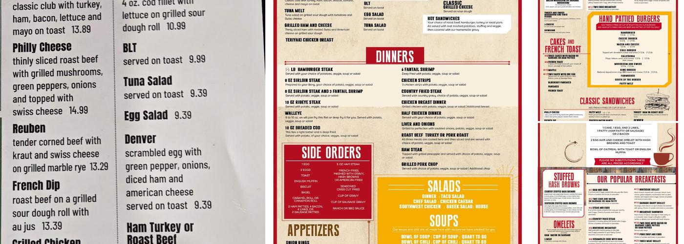 Northside Cafe Menu
