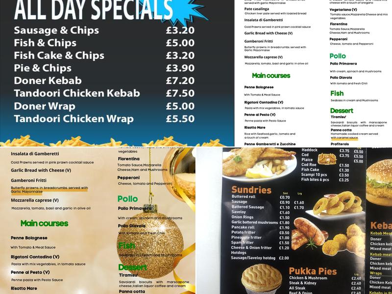 Star fish bar Menu