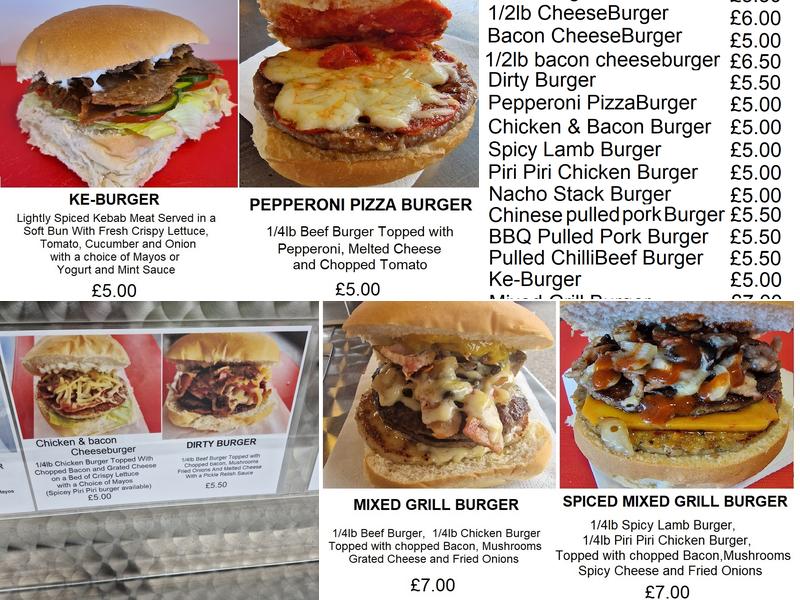 Five star burger bar Menu