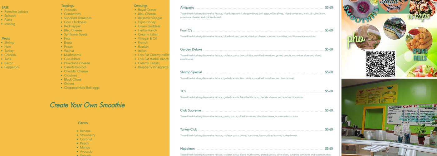 Cafe Salad Works Menu