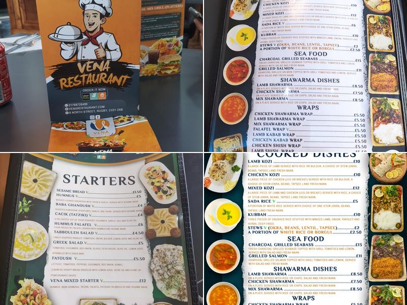 Vena Restaurant Menu