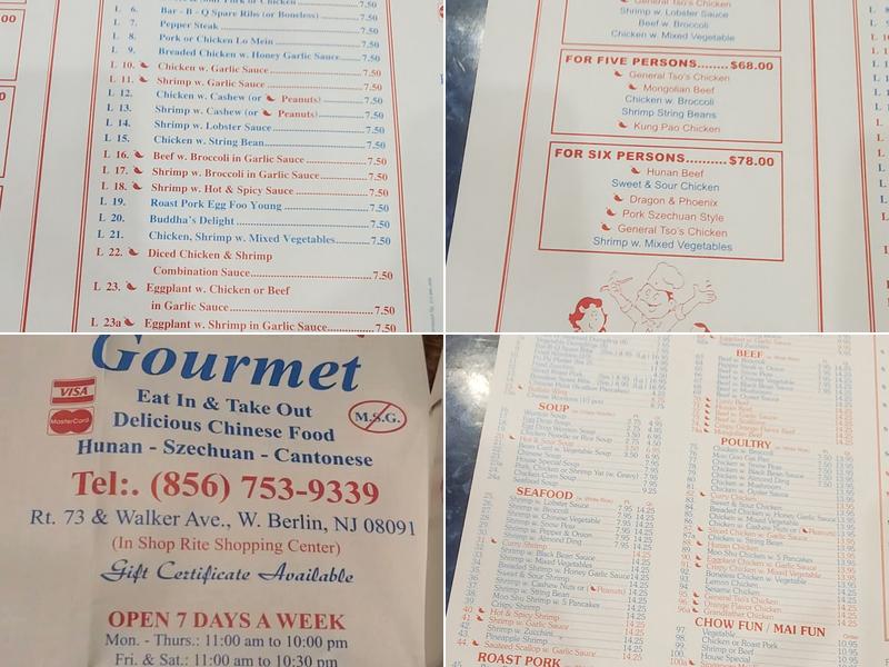 China Gourmet Menu