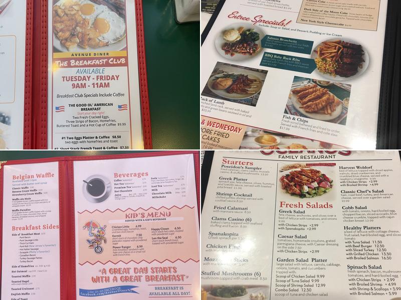 Oceanos Menu