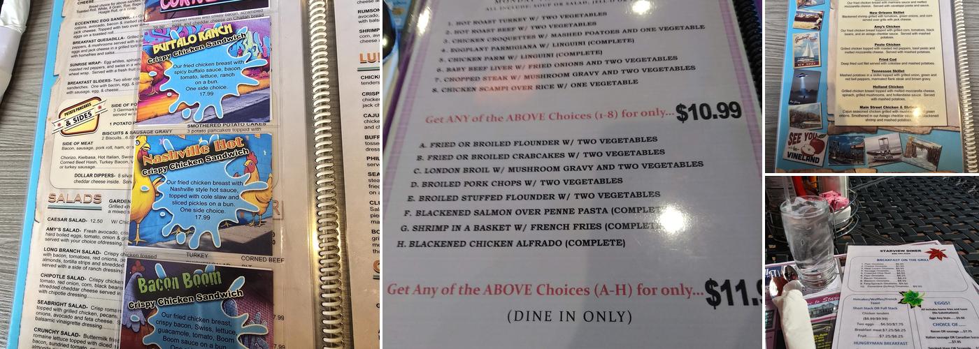 Starview Diner Menu