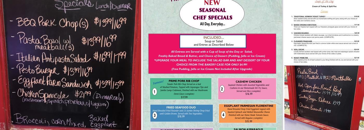 Meadows Diner Menu