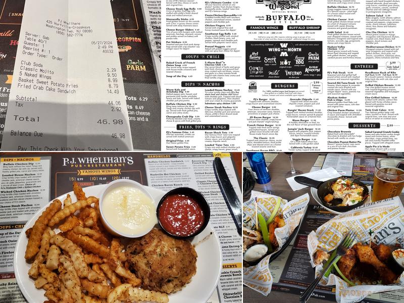 P.J. Whelihan's Pub + Restaurant - Washington Township Menu