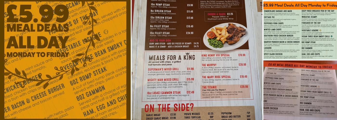 The Man At Arms Menu