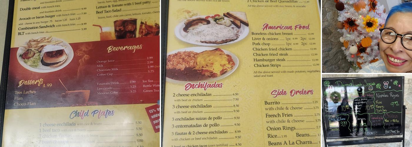 Danny's Mexican Restaurant Menu