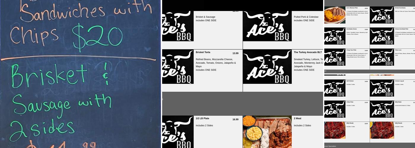 Ace's BBQ Menu
