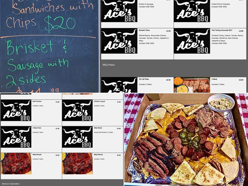 Ace's BBQ Menu