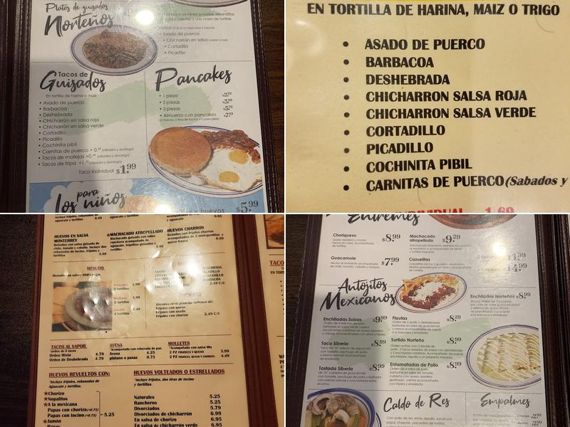 Tacos La Silla Menu