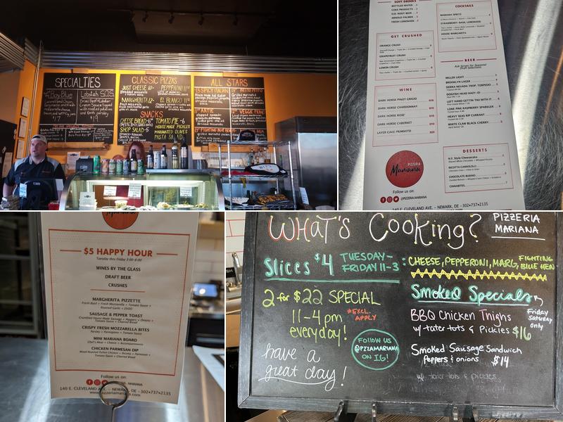 Pizzeria Mariana Menu