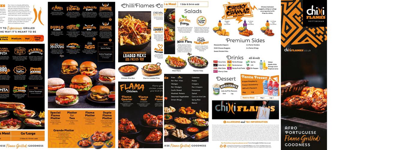 Chilli Flames Narborough Road Menu