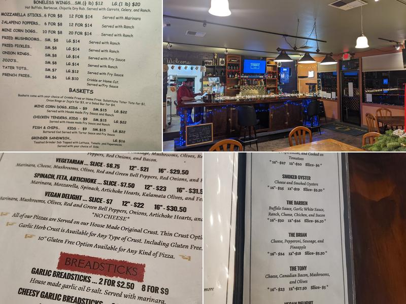 Bennys Pizza Joint Menu