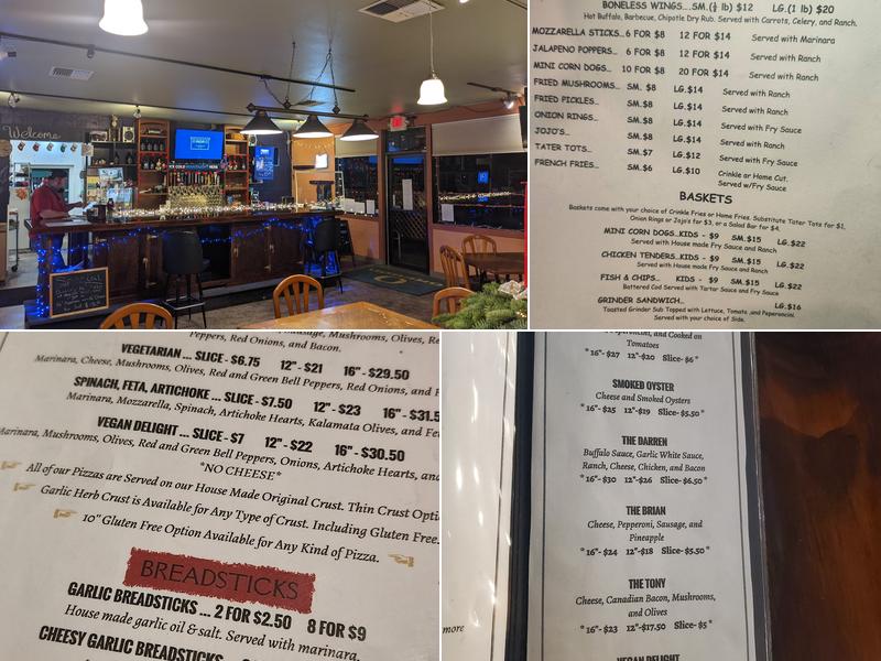 Bennys Pizza Joint Menu