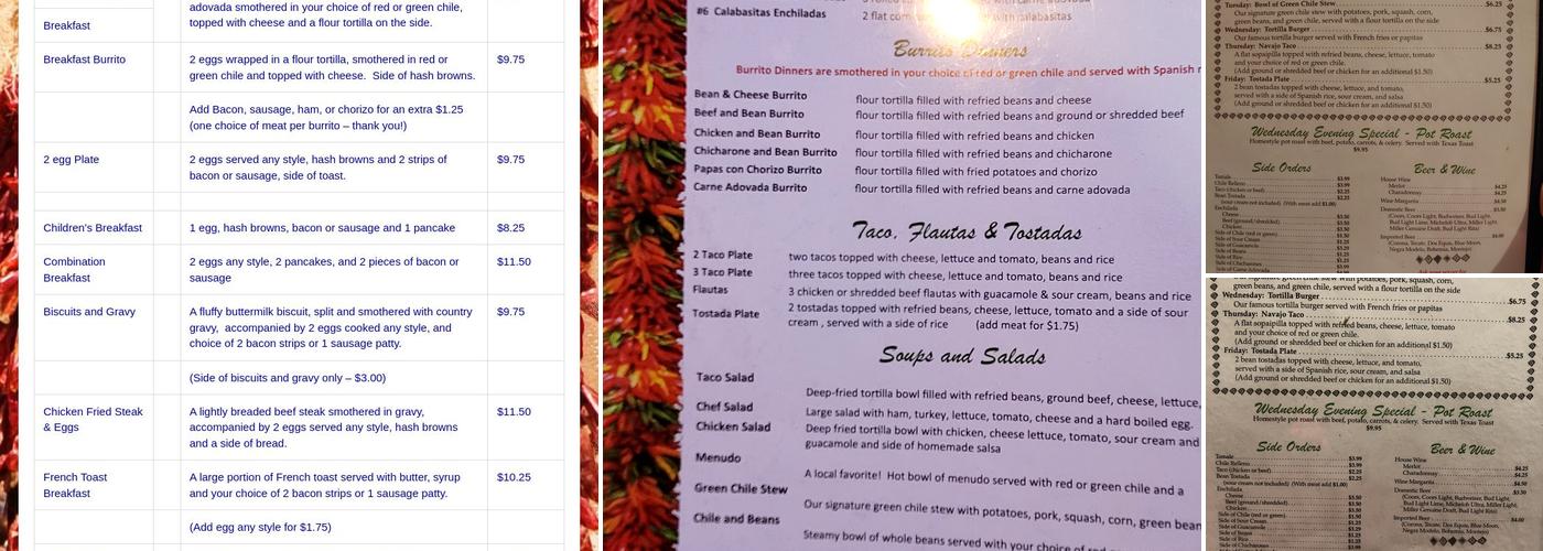 Abuelita's New Mexican Kitchen Menu