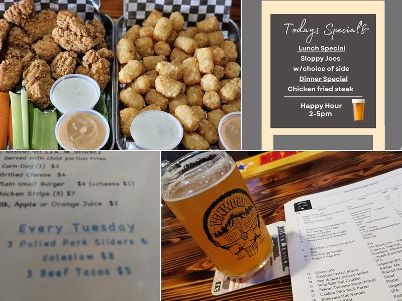 Vinwood Taphouse Menu