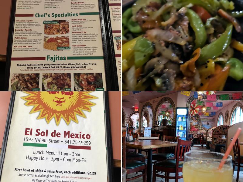 El Sol De Mexico Menu