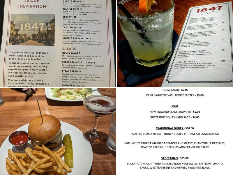 1847 Bar & Grill Menu