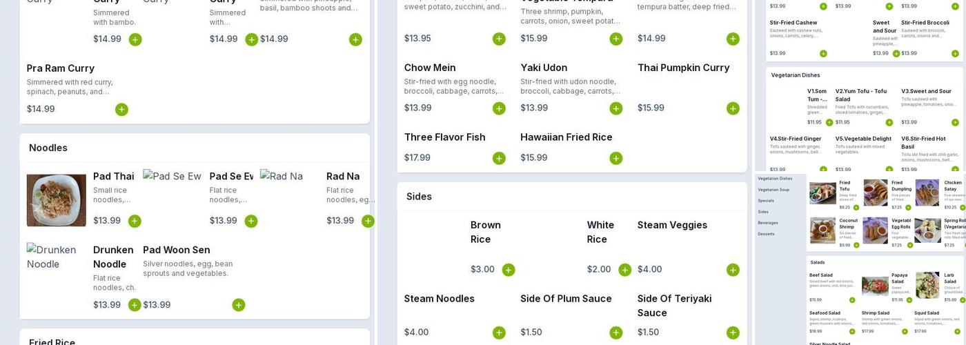 Thai Spice Menu