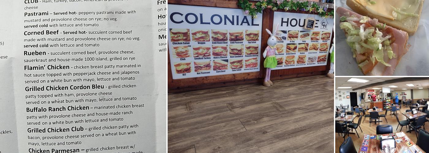Colonial House of Sandwiches Menu