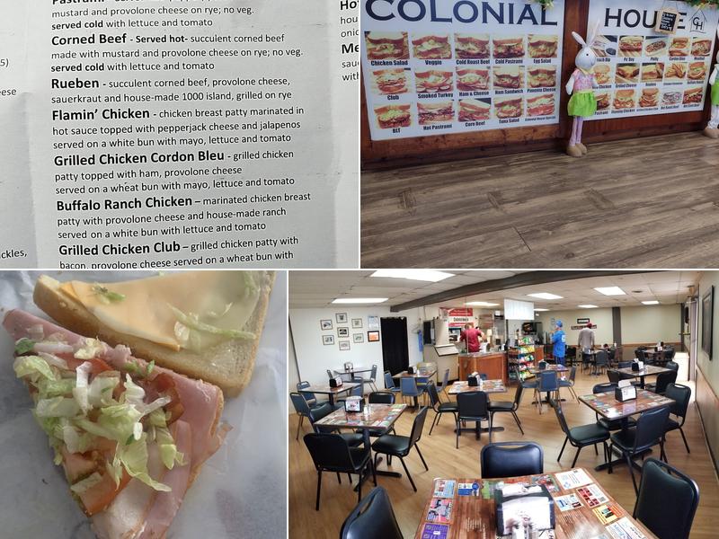 Colonial House of Sandwiches Menu