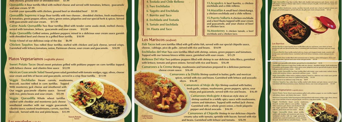 El Kiosco Menu