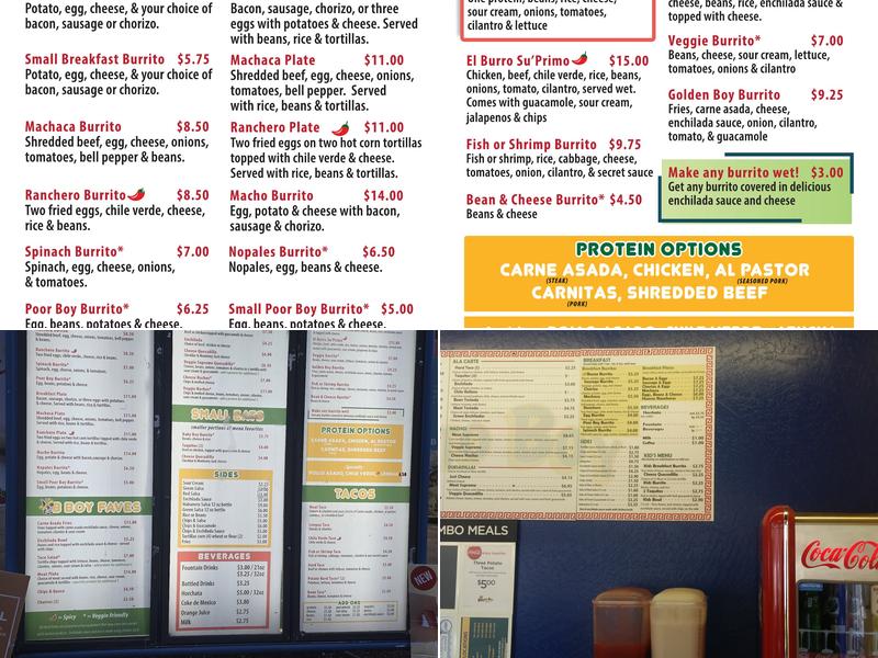 Burrito Boy Menu