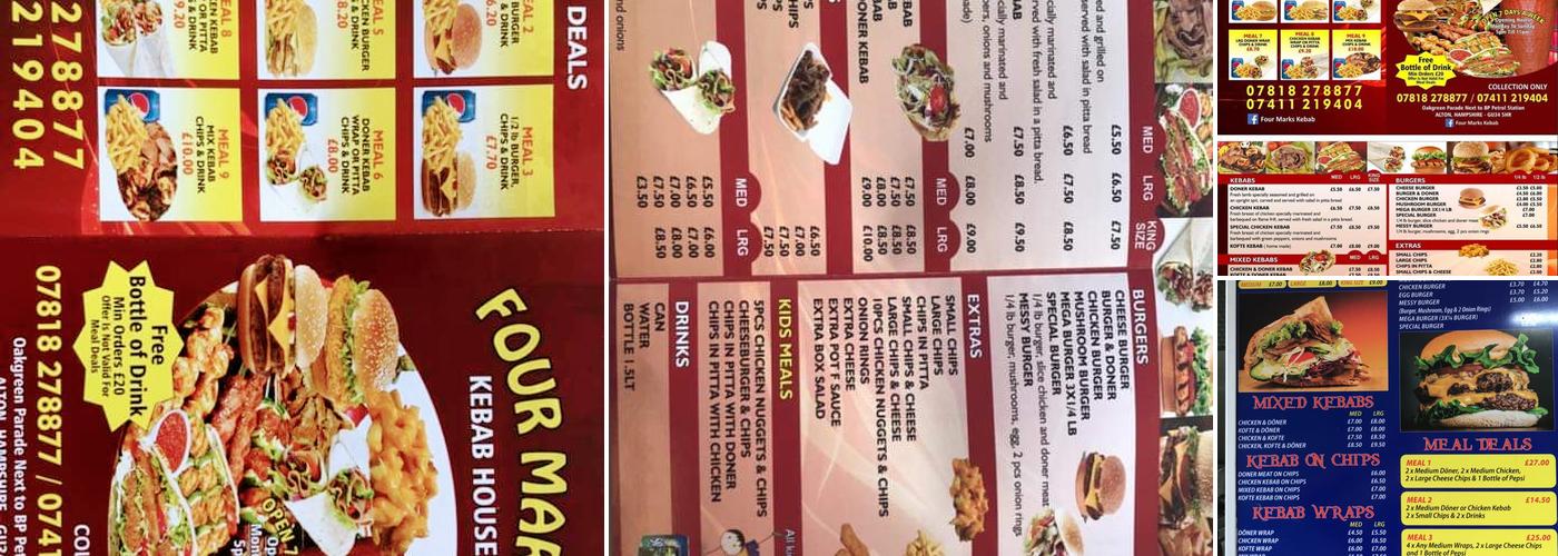 Four marks kebab Menu