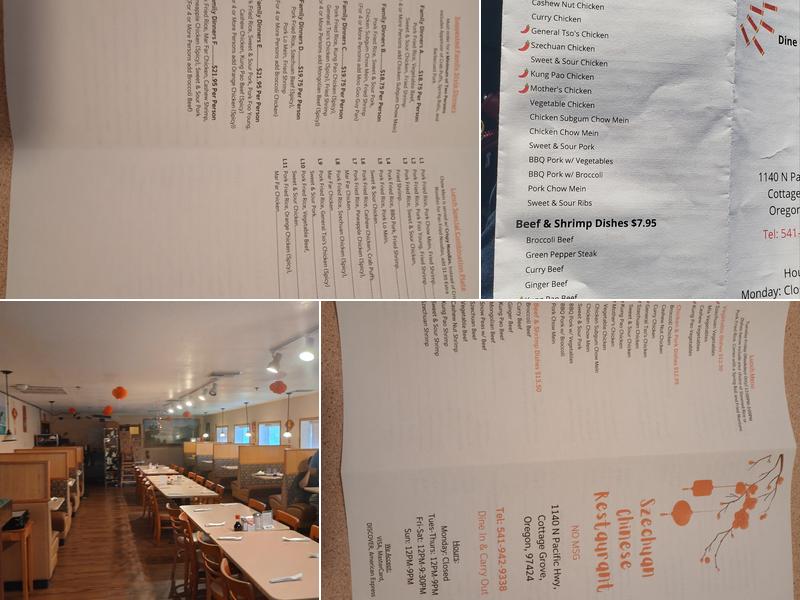 Szechuan Chinese Restaurant Menu