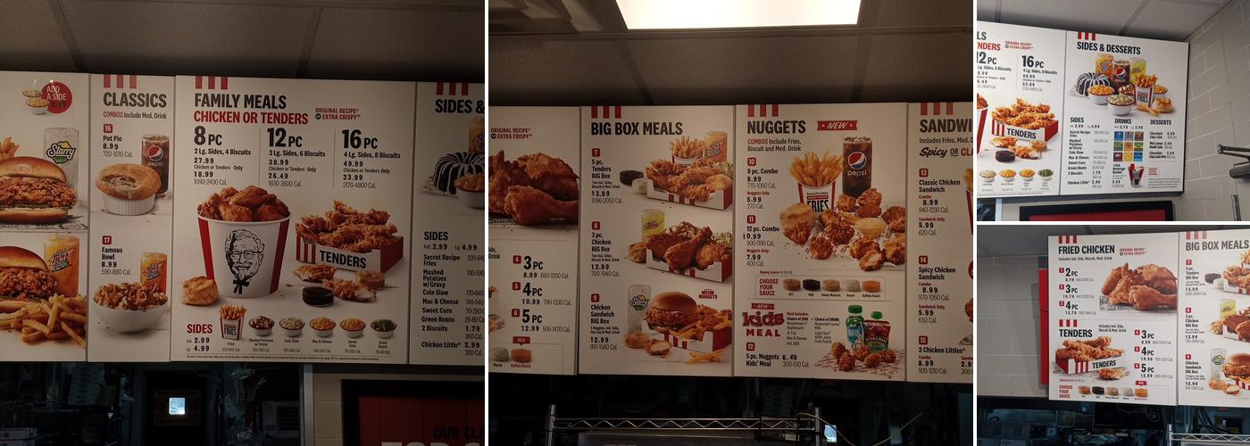 KFC Menu