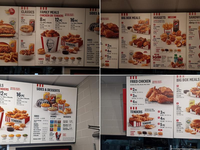 KFC Menu
