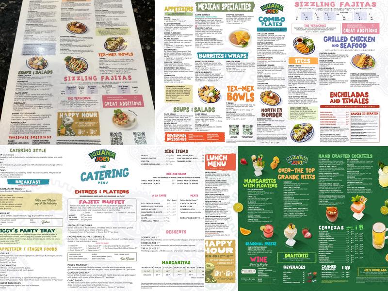 Iguana Joe's Menu