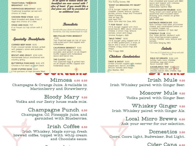 Flashback Grill Menu