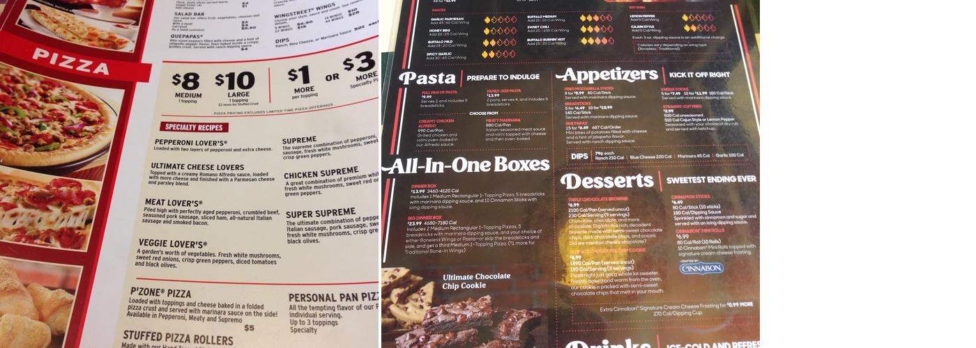 Pizza Hut Menu